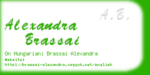 alexandra brassai business card